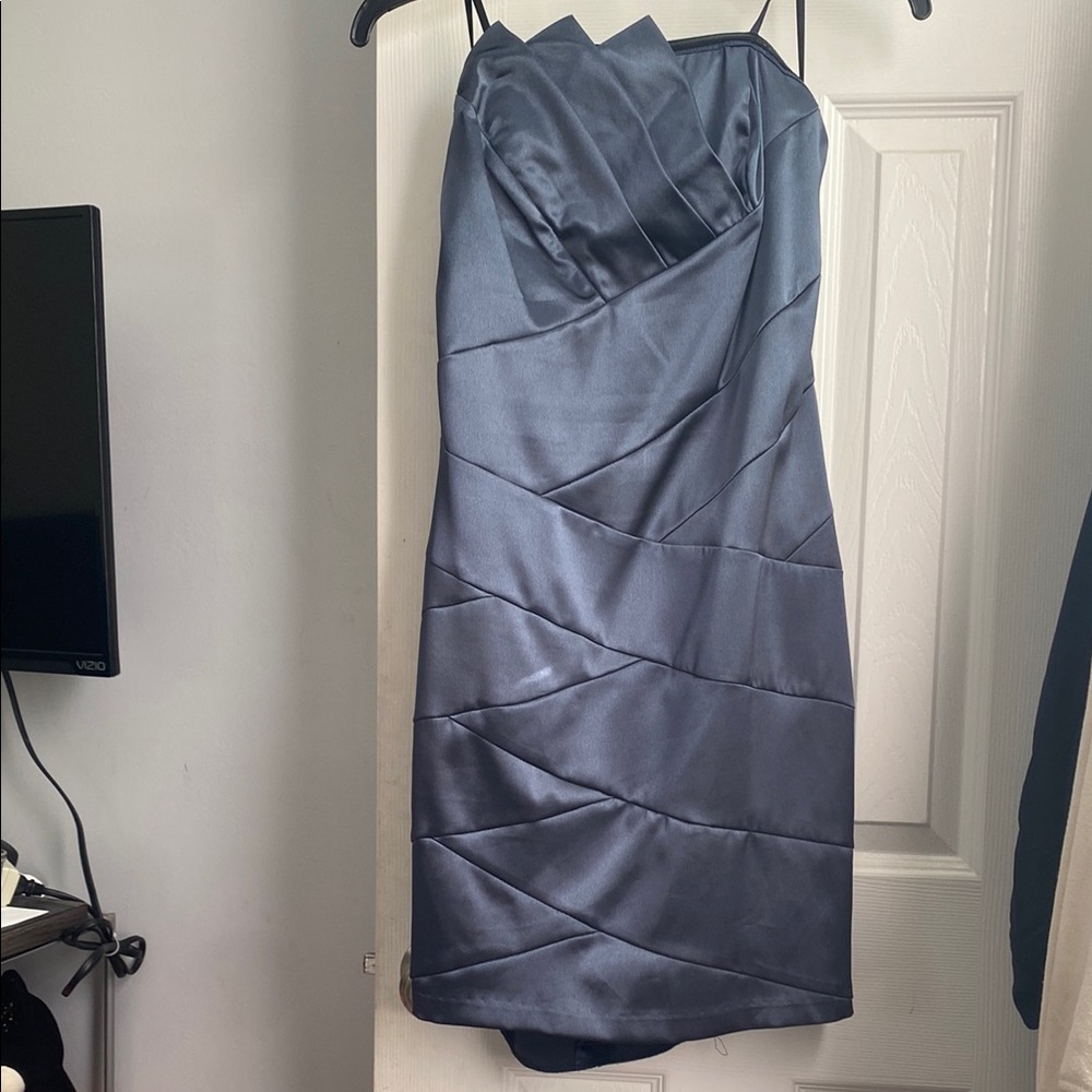Elegant Black Satin Dress